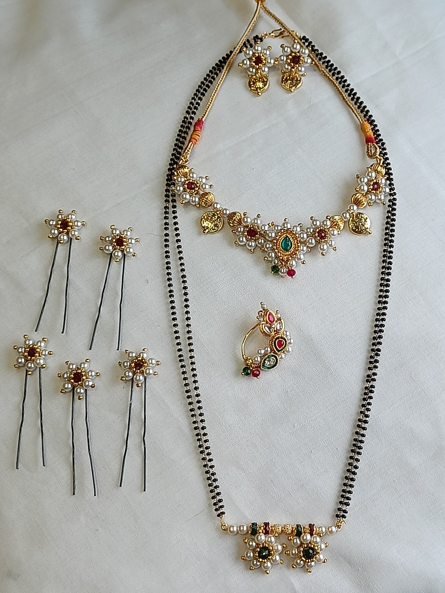 Moti Golden Combo Mangalsutra Set