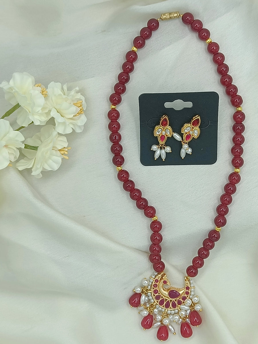 Red Beads Gold Kunden Set