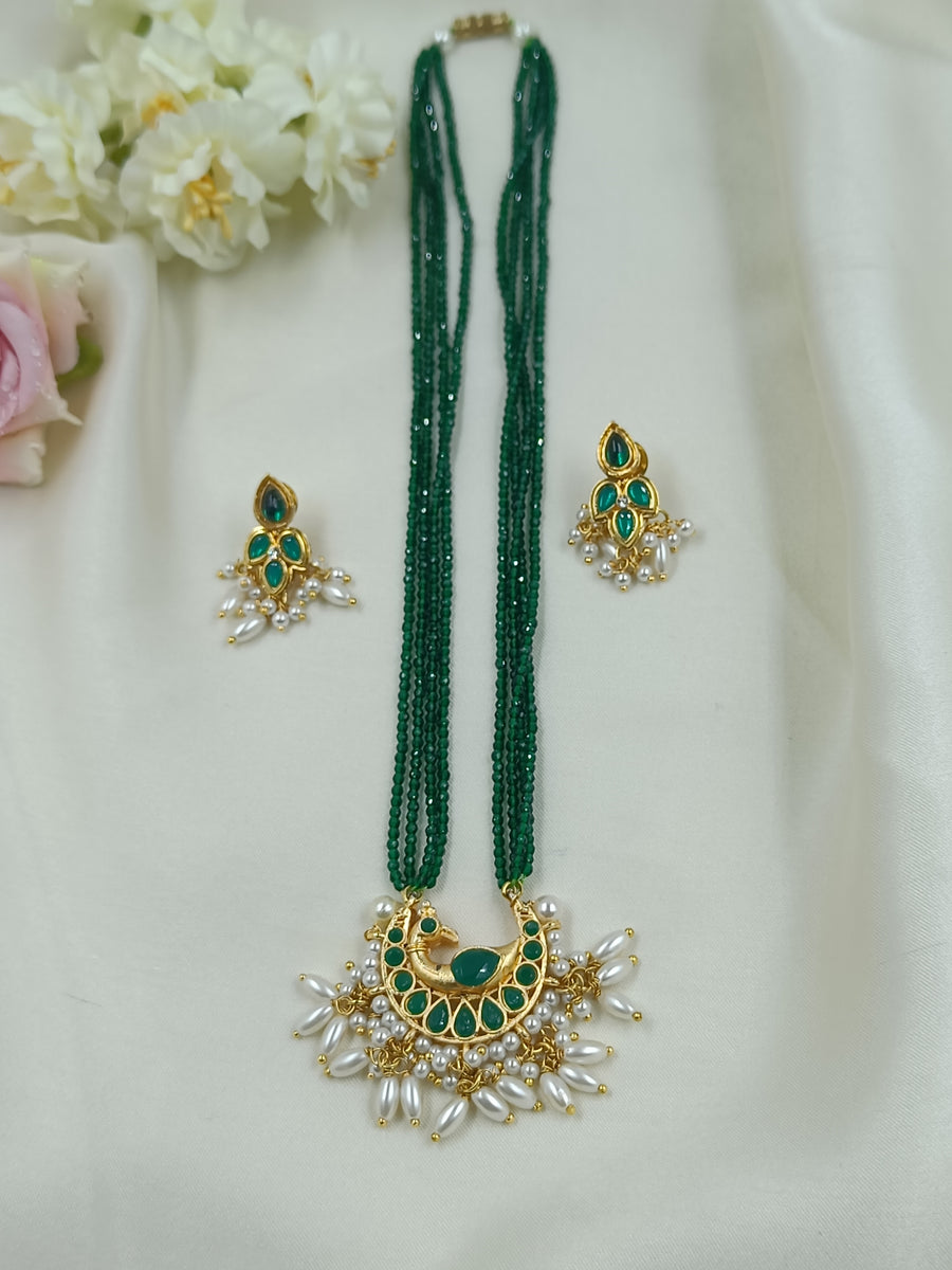 Green Beads Golden Kunden Set