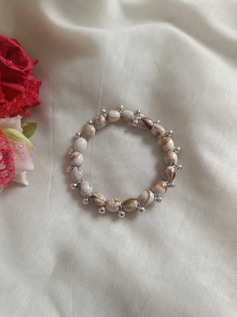 Shell Beads Silver Charms