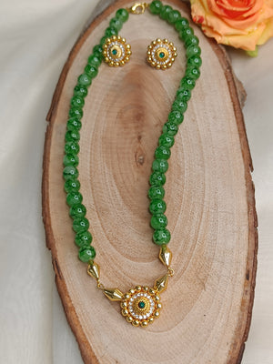Green Beads Golden Kunden Set