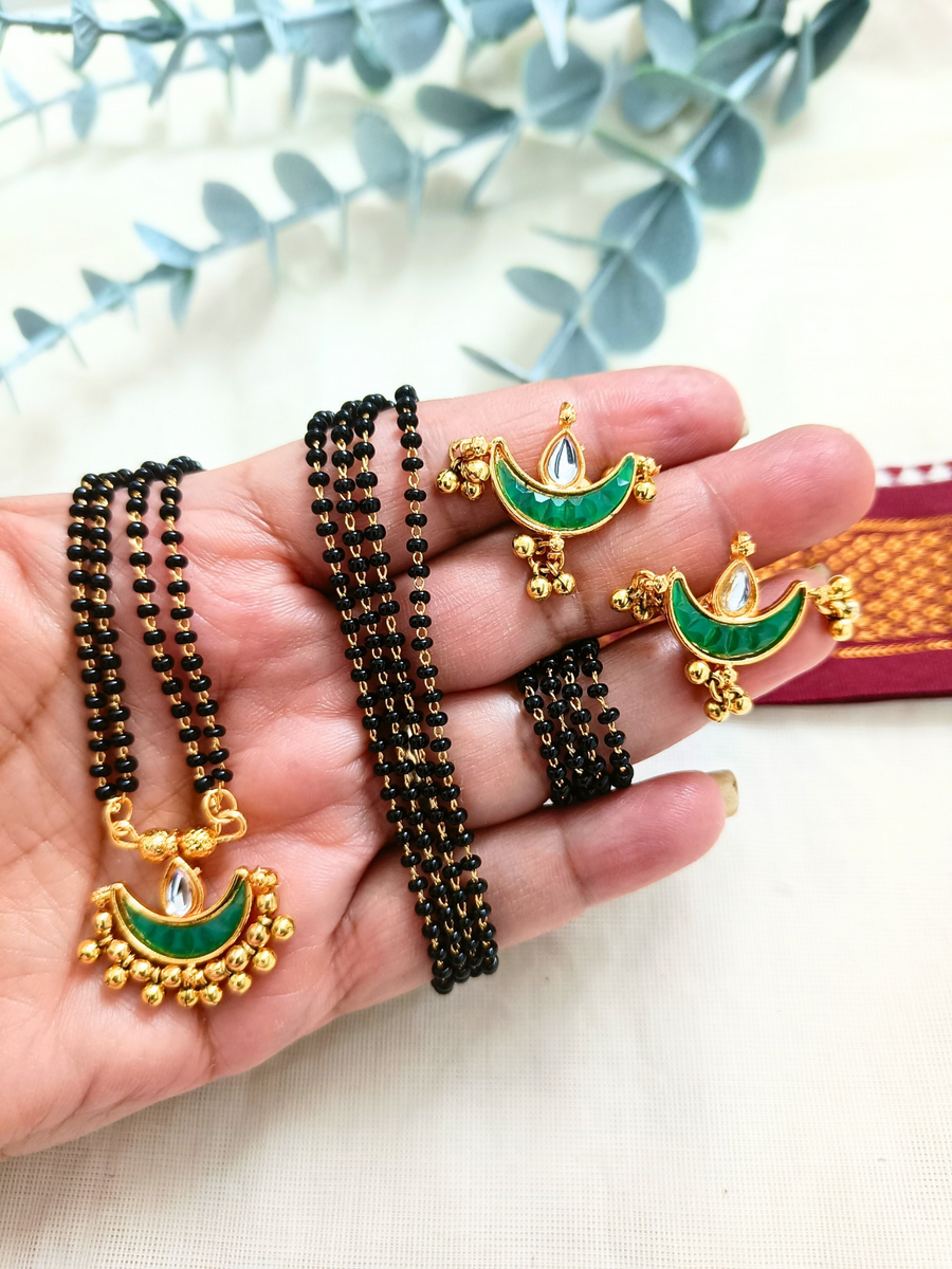 Green Chandra Mangalsutra