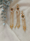 Green Kundan Hair Accessories