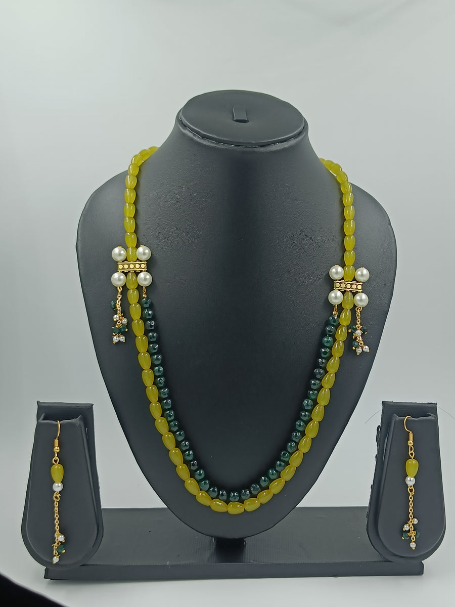 Long Necklace Set (Beads and Moti)