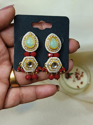 Earring  with Red Beads