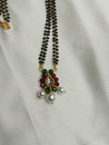 Short Mangalsutra Red Green Beads