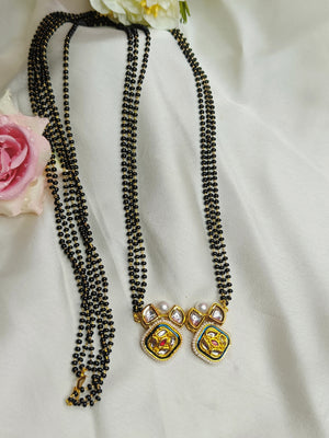 Mangalsutra Kundan White Blue