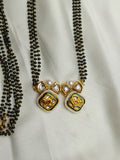 Mangalsutra Kundan White Blue