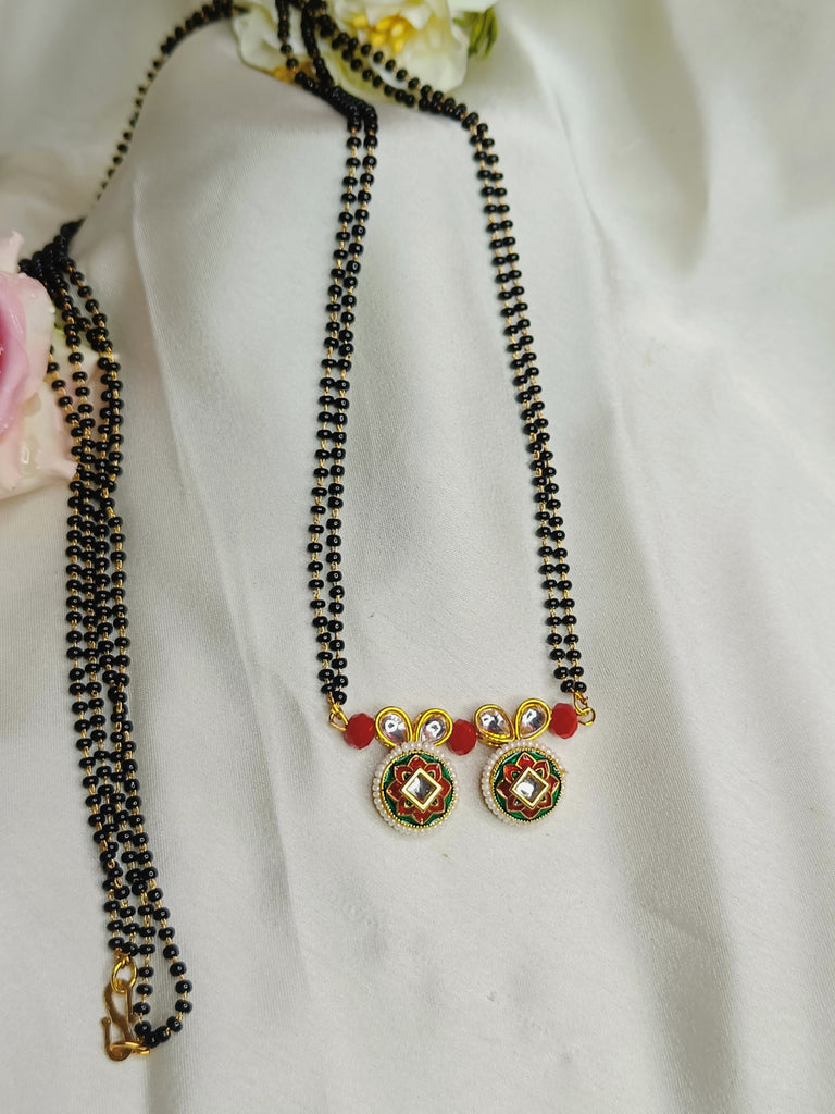 Mangalsutra Long Minakari Kundan