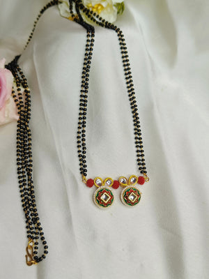 Mangalsutra Long Minakari Kundan