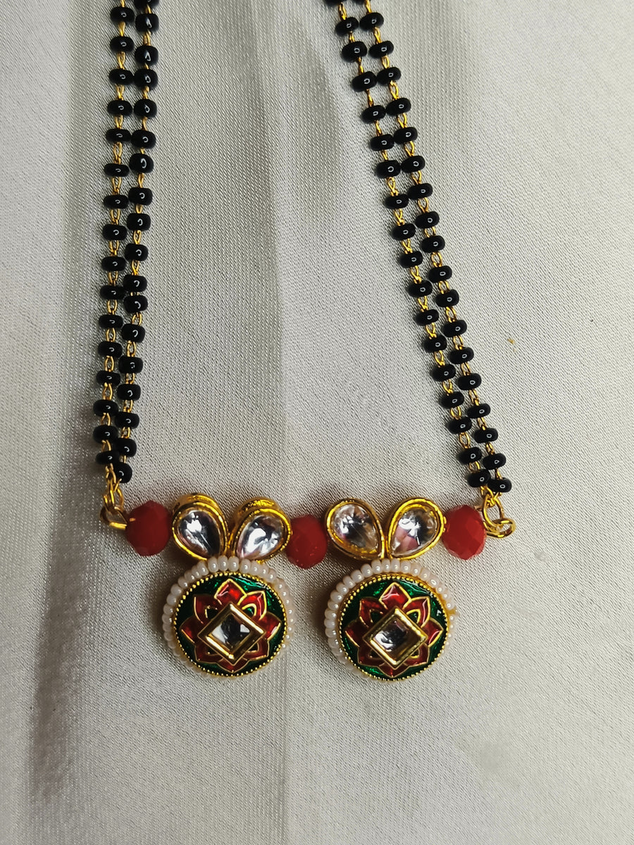 Mangalsutra Long Minakari Kundan