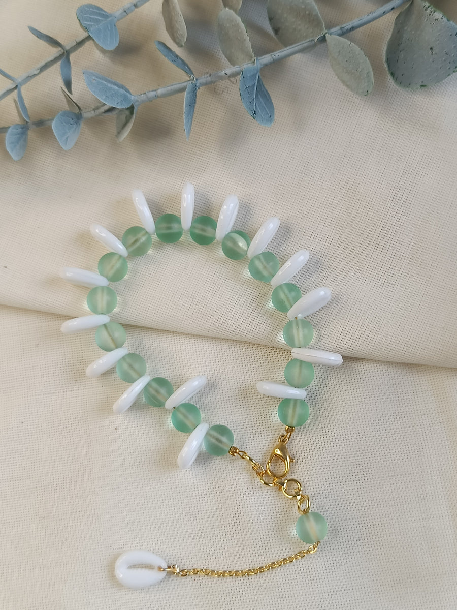 White and Mint Bracelet