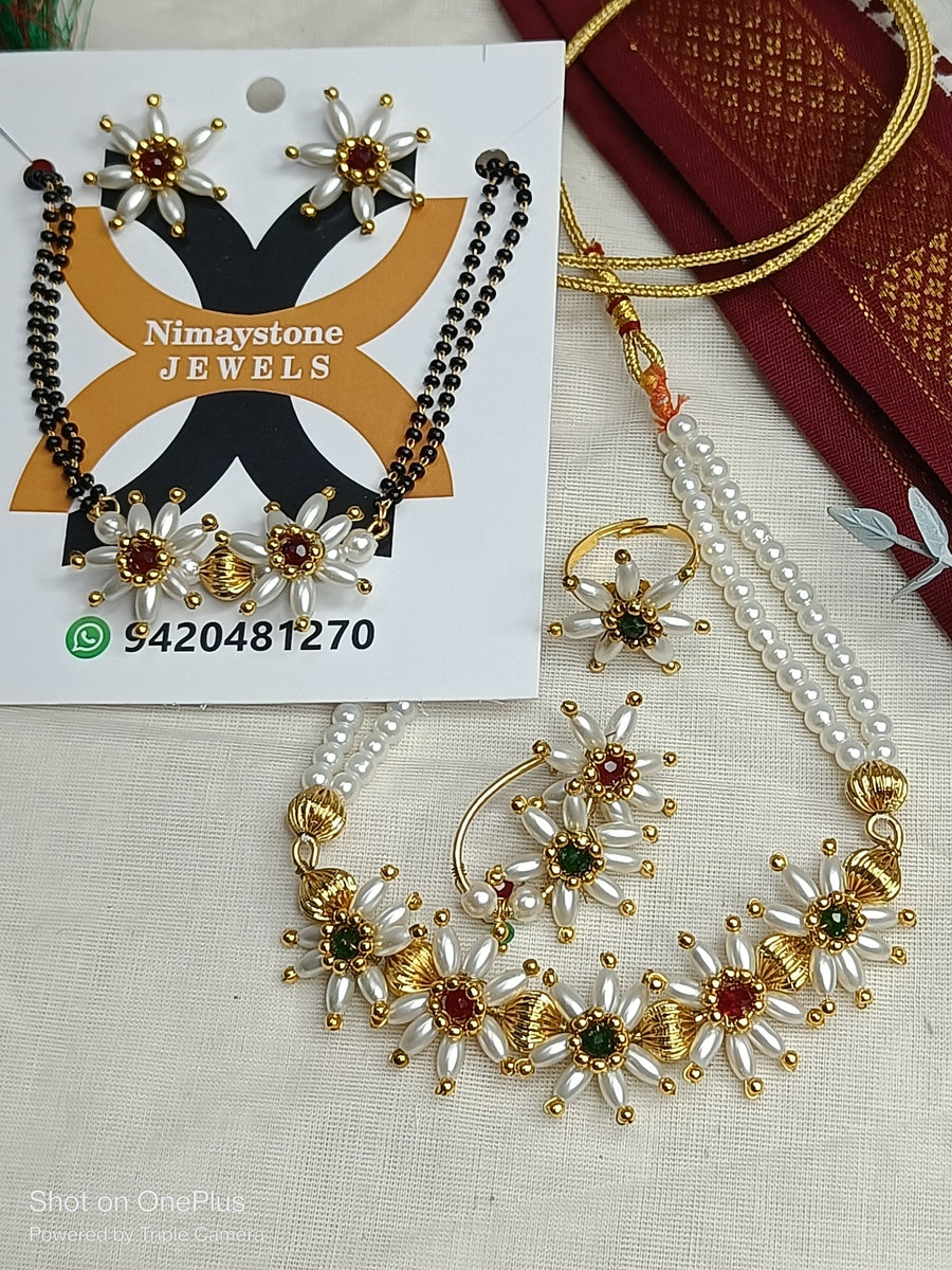 Rice Moti Set with Mangalsutra