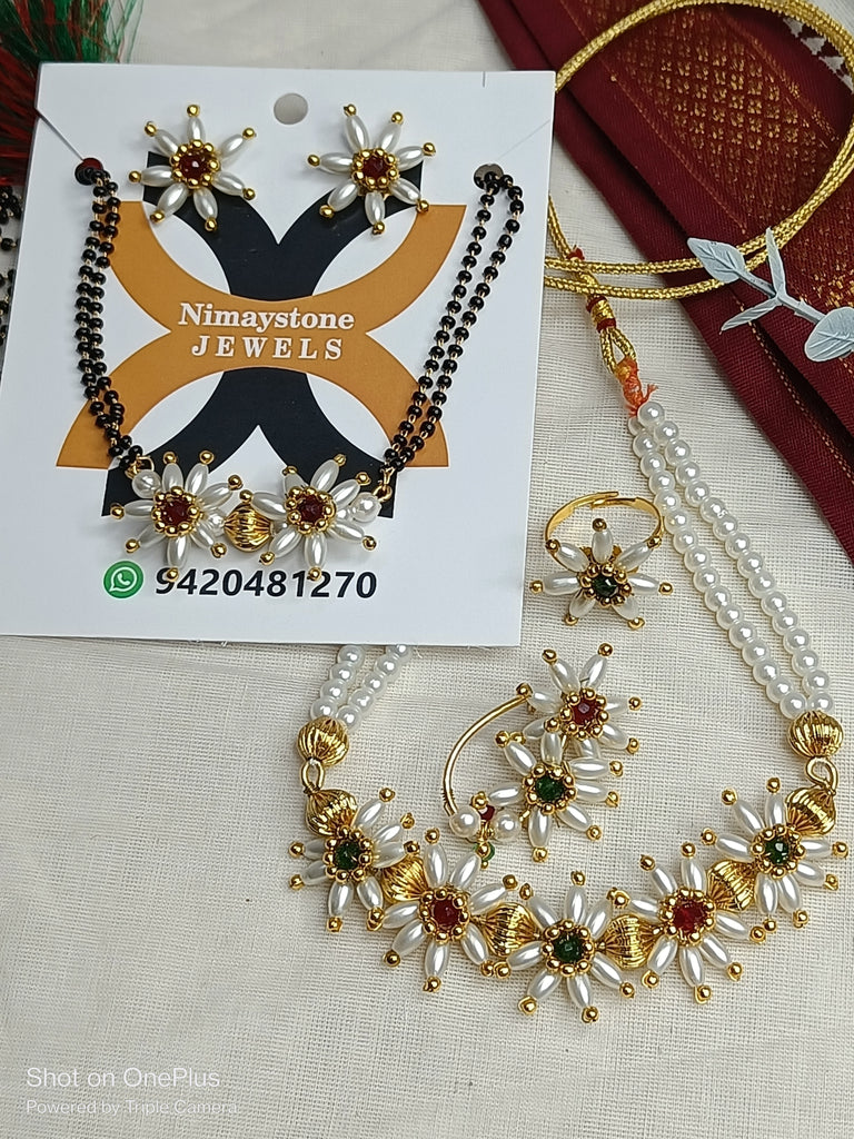 Rice Moti Set with Mangalsutra