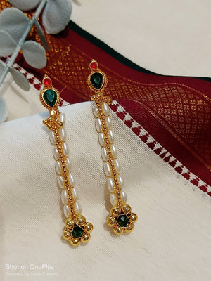Maharashtrian Ear Cuff Bugadi Style Earrings