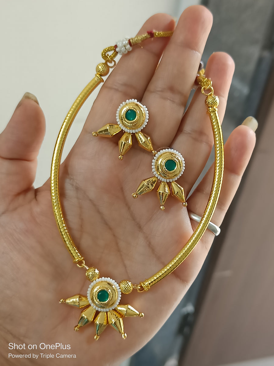 Hasali Green Necklace